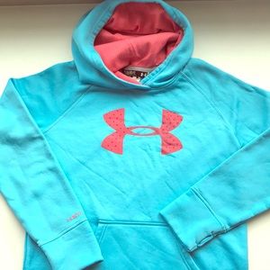 UMDER ARMOUR GIRLS BIG LOGO STORM HOODIE